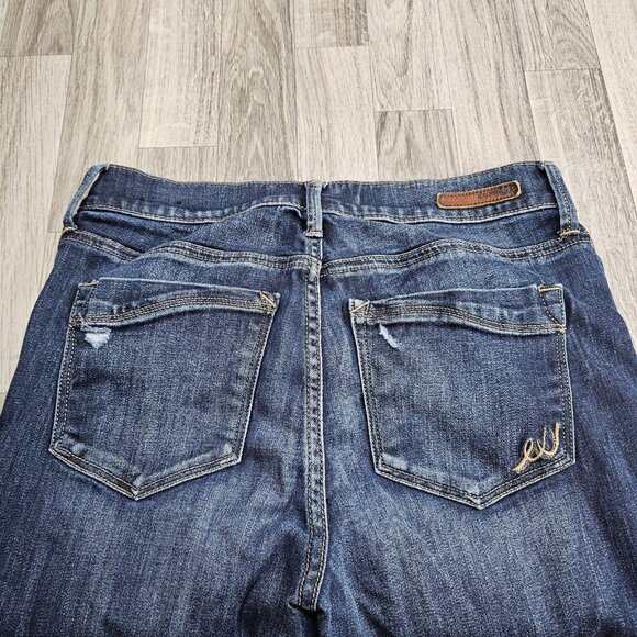 Express Jeans Pants Womens 6S Blue Distressed Legging Mid Rise Skinny Denim - Picture 3 of 13